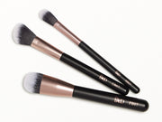 3-Piece Face Brush Set: Foundation, Contour, and Highlighter Brushes